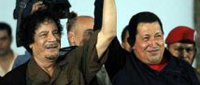 Gadafi, Chávez y Fidel 