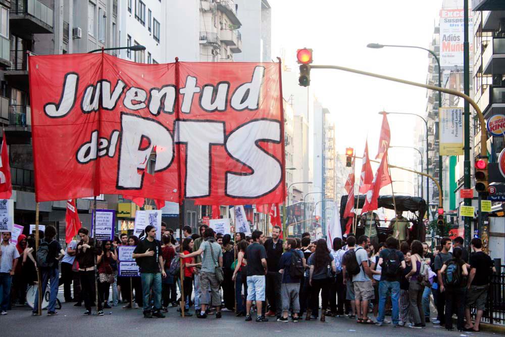 La Juventud del PTS en Callao y Corrientes