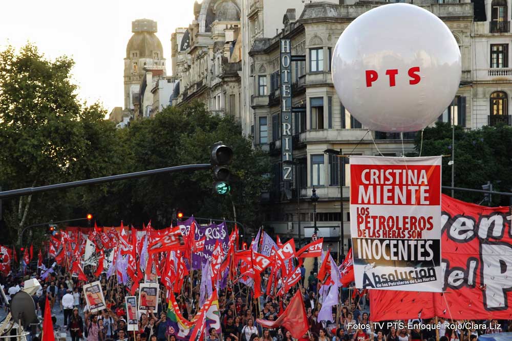 A 38 años del golpe genocida el PTS se movilizó en todo el país. Marcha a Plaza de Mayo, Buenos Aires, junto al Encuentro Memoria, Verdad y Justicia.