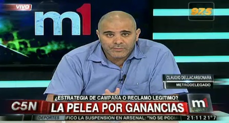 #ParoNacional Claudio Dellecarbonara en C5N
