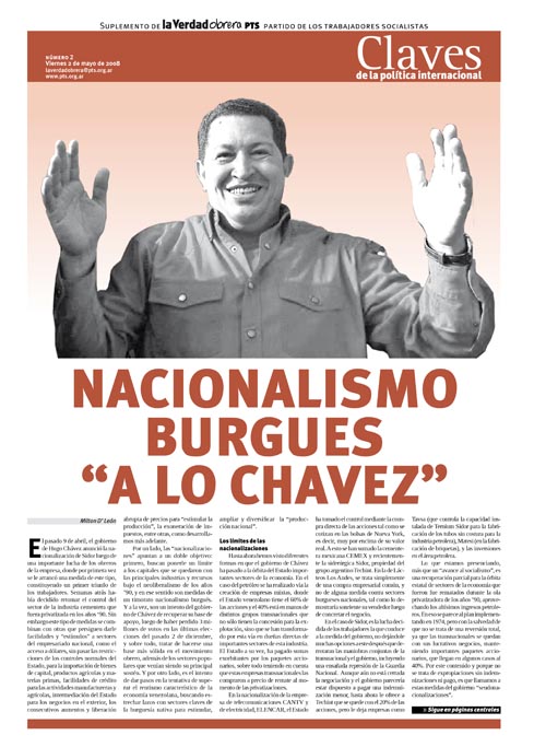Nacionalismo burgués “a lo Chávez”