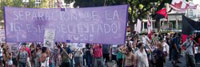 Pan y Rosas se movilizó por los derechos de las mujeres