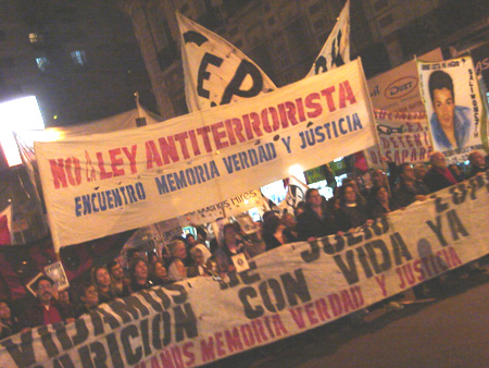 Miércoles 15 | Marcha contra Ley Antiterrorista 
