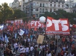 El PTS marchó a Plaza de Mayo