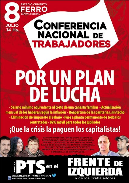 Para desarrollar la izquierda clasista en el movimiento obrero