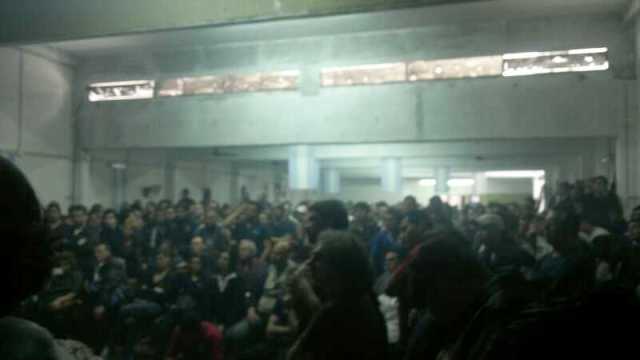 Asamblea general en el FF.CC. Sarmiento