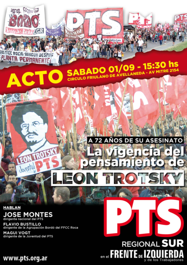 Acto PTS – Regional Sur | La vigencia del pensamiento de León Trotsky