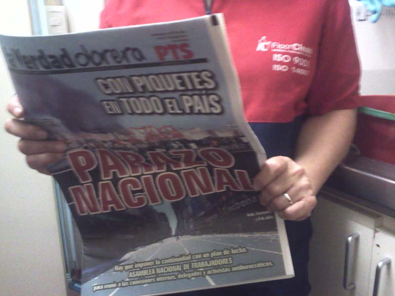 Esta vez los piquetes fueron para distribuir La Verdad Obrera