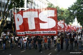 El PTS marchó con el sindicalismo combativo y clasista y el FIT a Plaza de Mayo