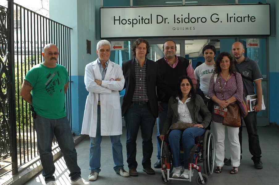 Carla Lacorte y Christian Castillo recorrieron el Hospital de Quilmes