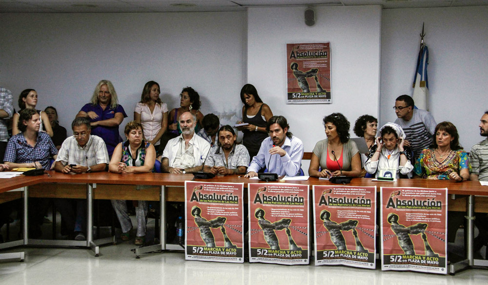 Importante convocatoria de personalidades por la absolución de los petroleros de Las Heras