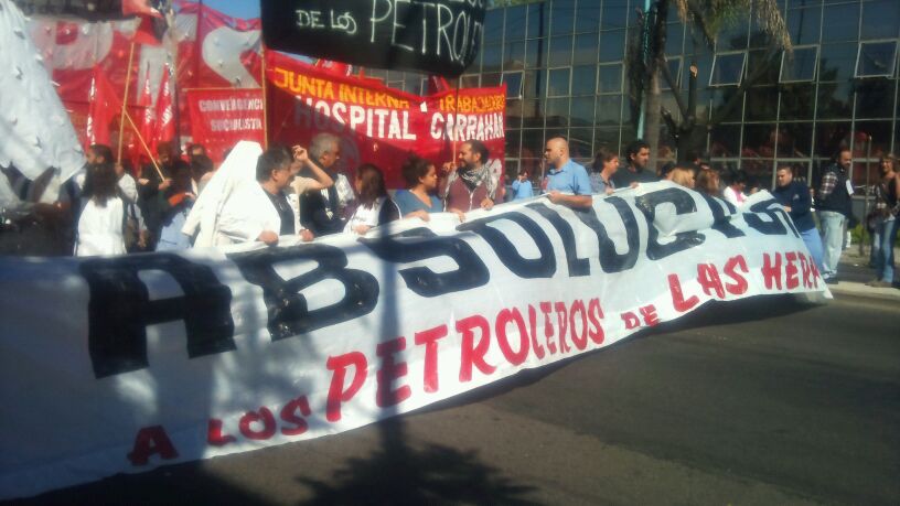 Comenzó la Jornada nacional por la absolución de los trabajadores de Las Heras