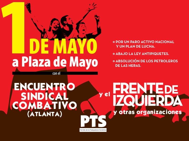 Acto del Frente de Izquierda y el Encuentro Sindical Combativo en Plaza de Mayo