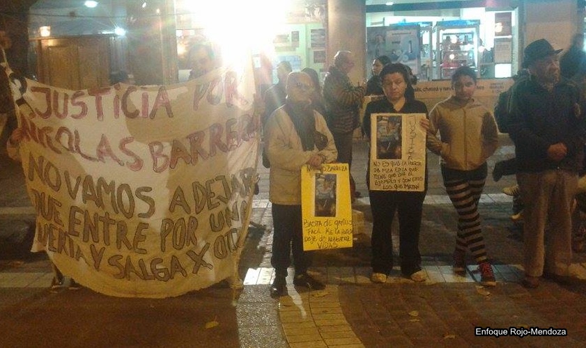 El concejal Baigorria se movilizó junto a los familiares de Nicolás Barrera