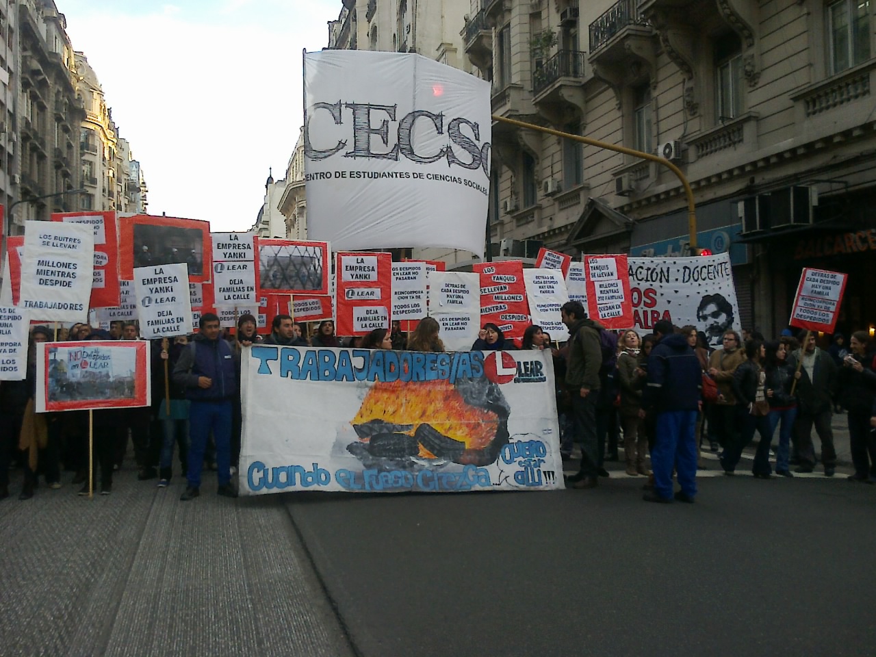 Lear | Corte a las 19 en Callao y Rivadavia ante amenaza de represión 