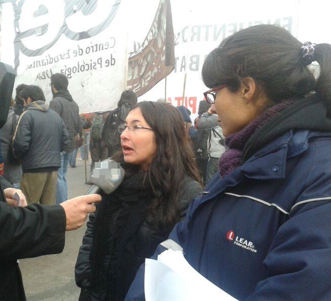 Delegada Graciela Maidana tras represión en Lear