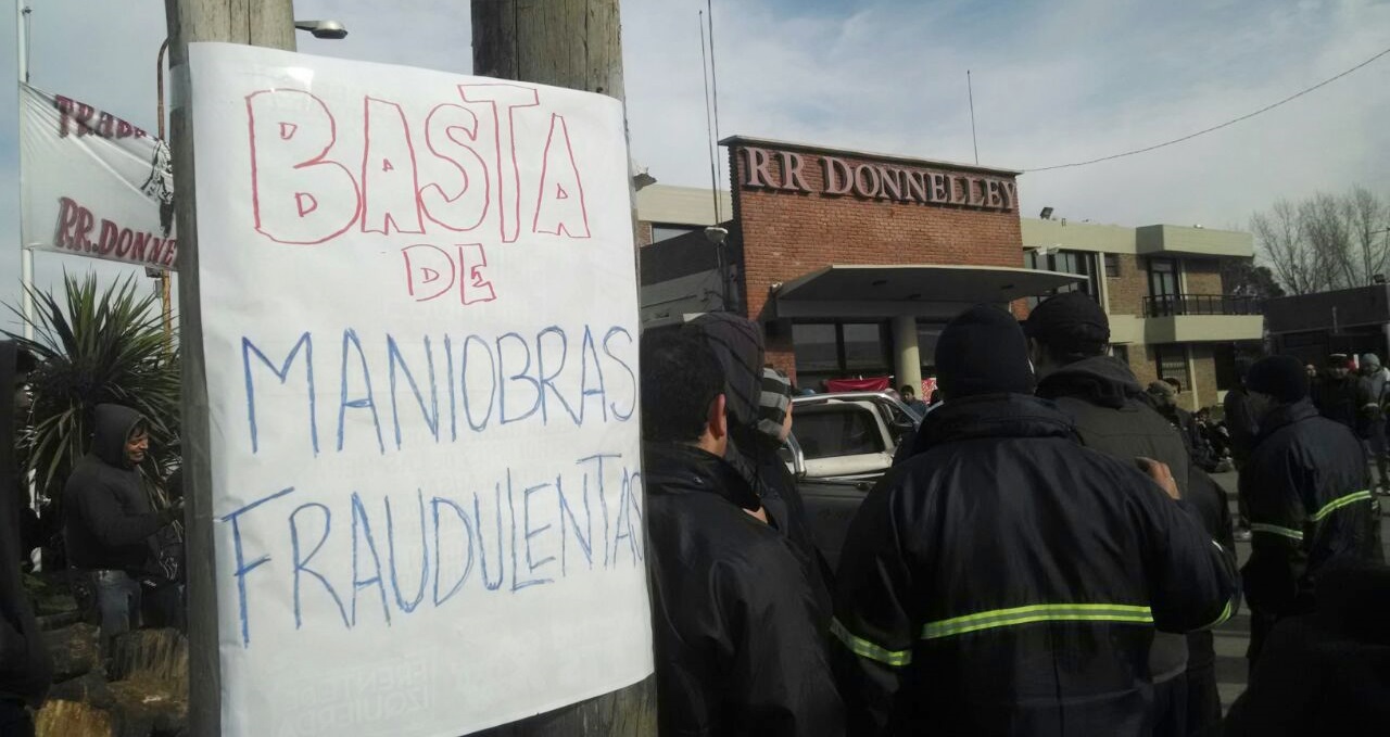 ((Video)) RR Donnelley: asamblea y corte contra el cierre ilegal de la multinacional gráfica