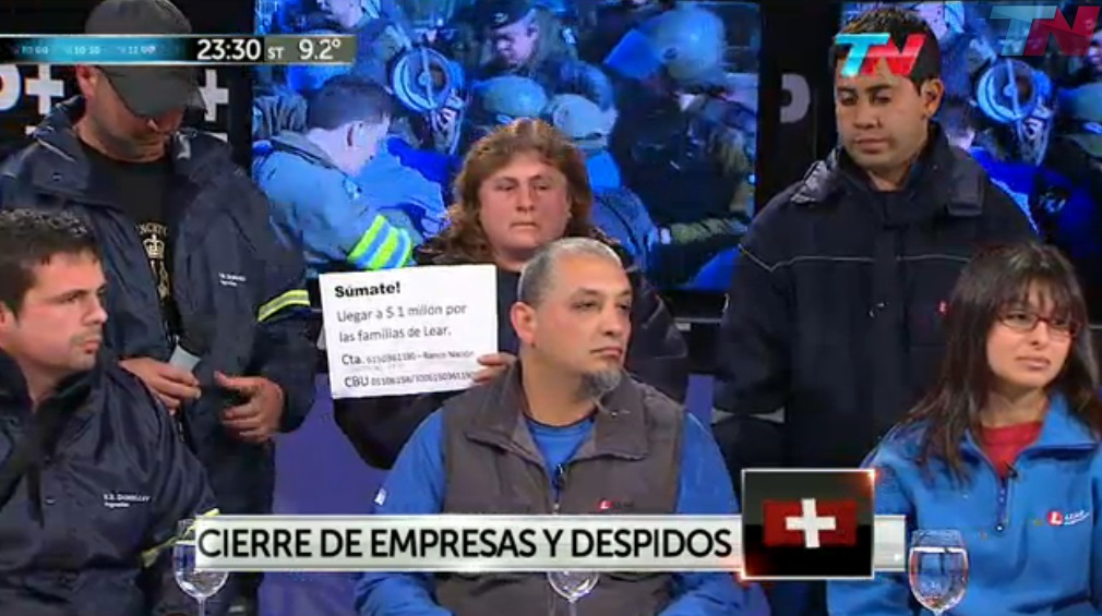 Trabajadores de Donnelley y de Lear en Palabras más, palabras menos