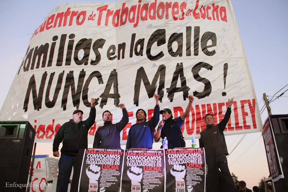 Encuentro de Trabajadores: Donnelley y Lear hermanados en una misma lucha