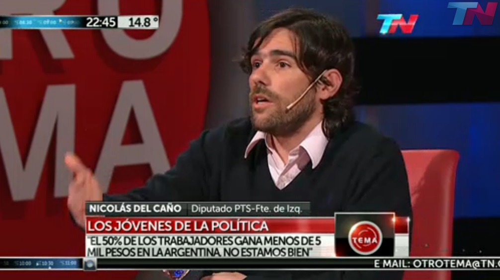 Nicolás del Caño en Otro tema, con Santo Biasatti