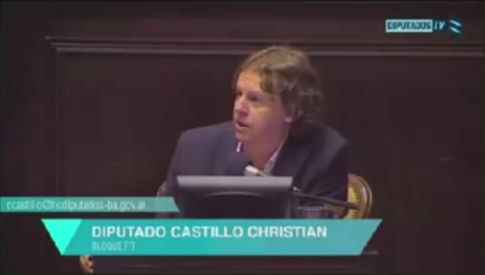 Castillo: "Mi voto contra el presupuesto es el de los trabajadores y docentes que rechazan el ajuste de Scioli"