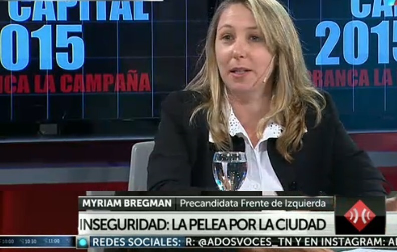Myriam Bregman en A dos voces: #ElecciónCapital2015