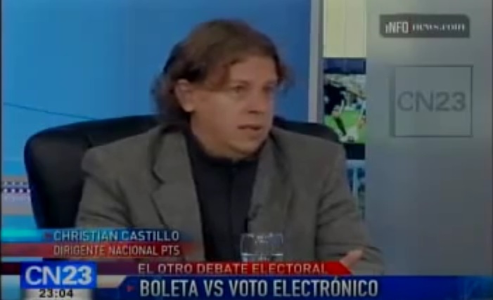 Christian Castillo debatió en CN23 sobre el voto electrónico 