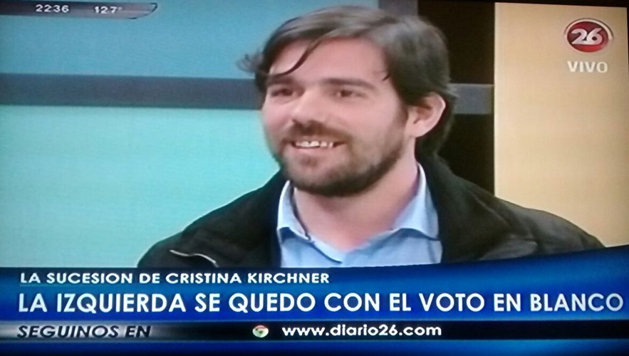Nicolás del Caño en Canal 26: la izquierda se quedó con el voto en blanco