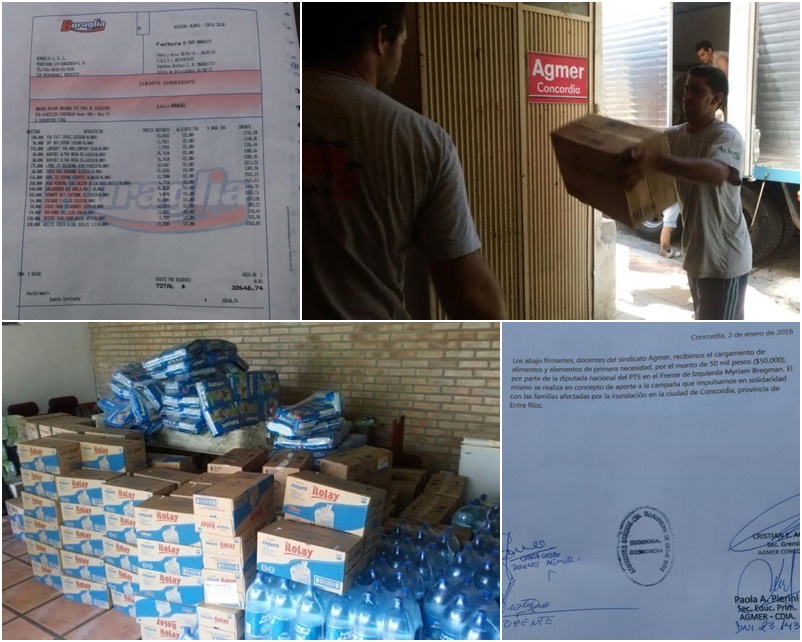 Bregman y Del Caño donaron cincuenta mil pesos en suministros para los inundados del litoral
