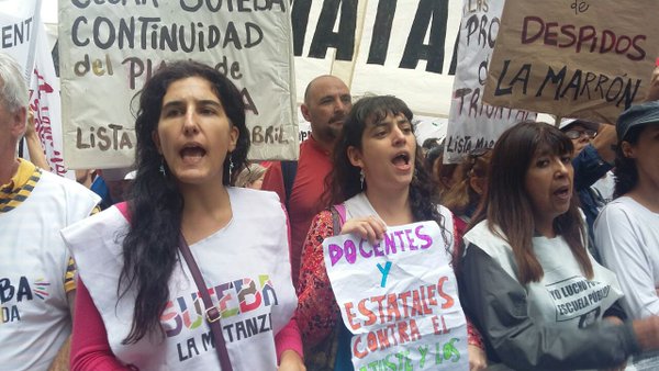 Referentes del SUTEBA movilizan por comienzo de juicio por femicidio de Karen Arias