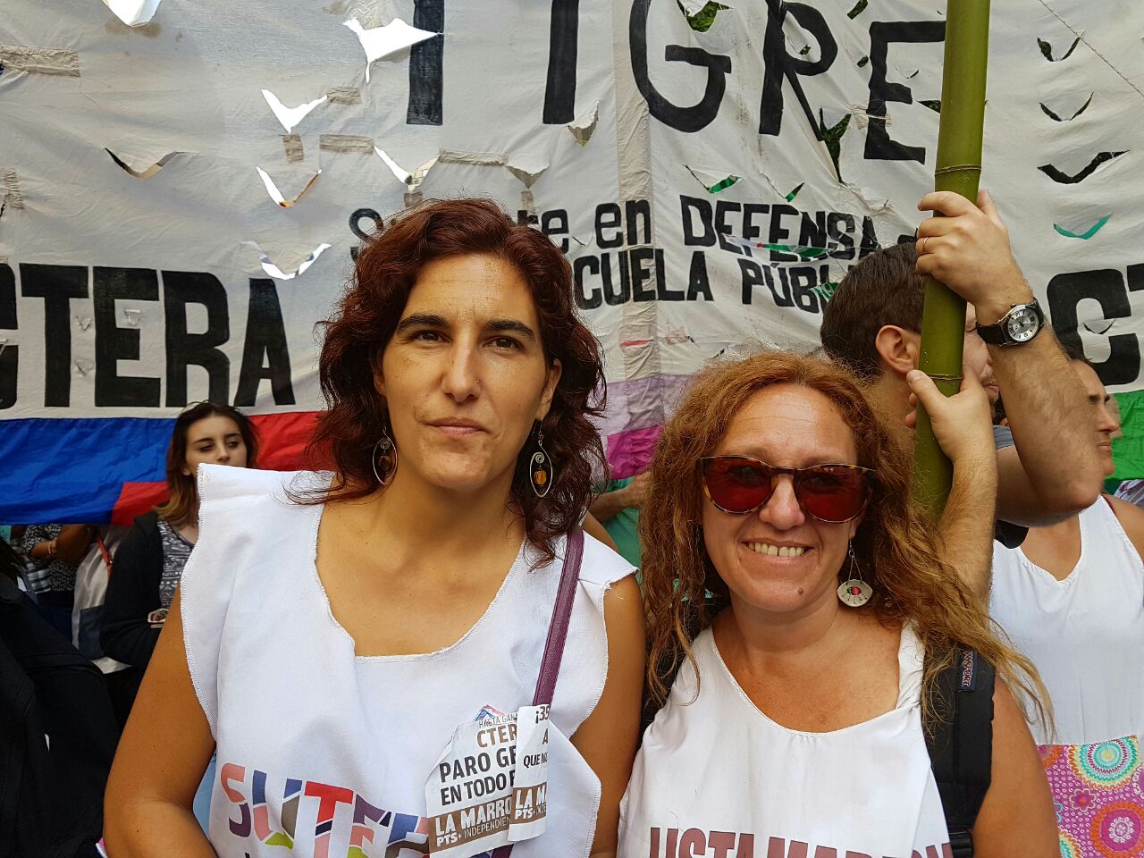 Integrantes de SUTEBA de izquierda: "No vamos a permitir otro Fuentealba"