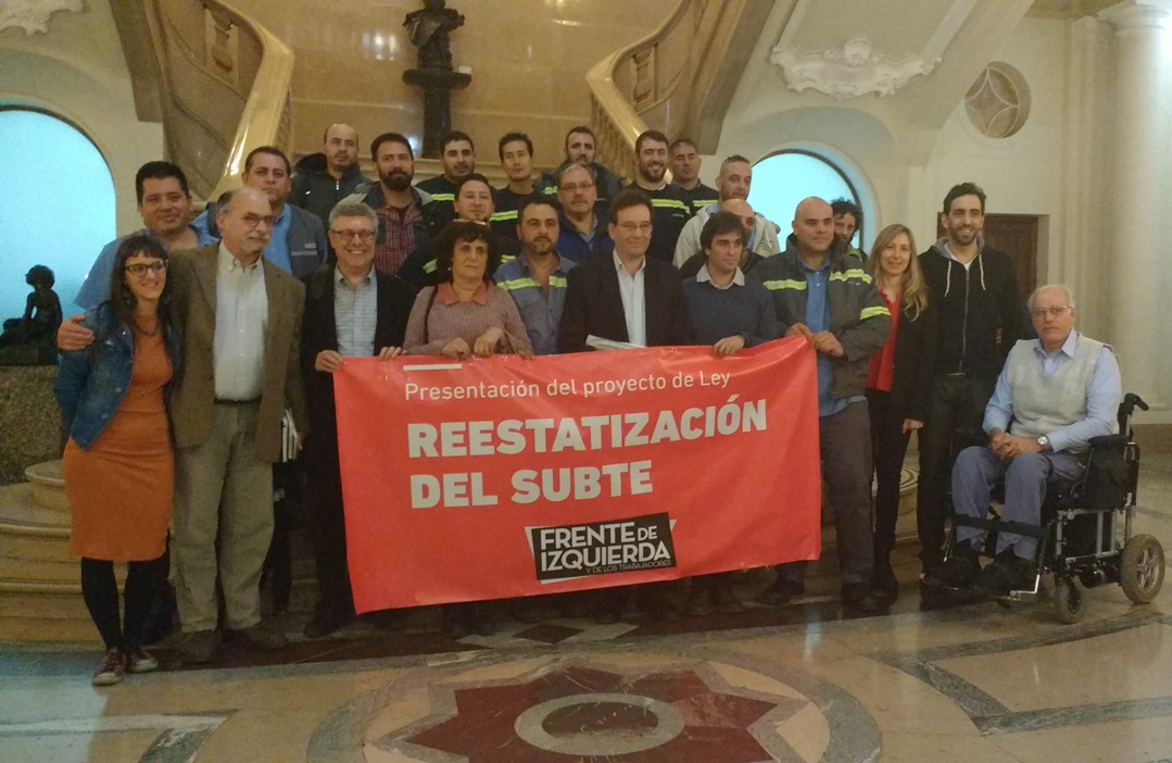 El Frente de Izquierda presentó un proyecto de ley por la reestatización del subte