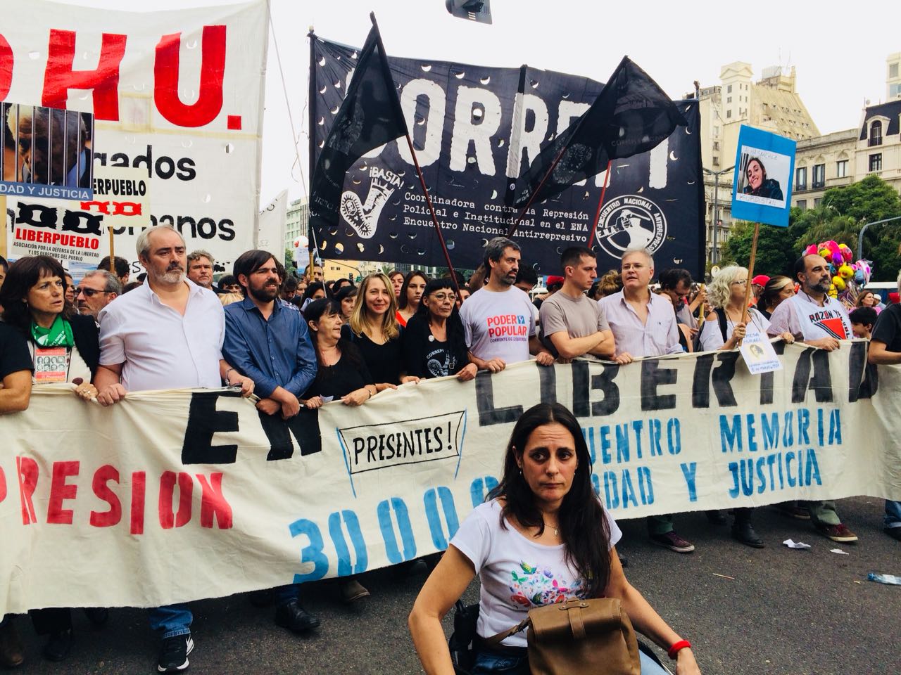 24M: la izquierda en masiva movilización contra la libertad de los genocidas y el ajuste de Macri y gobernadores
