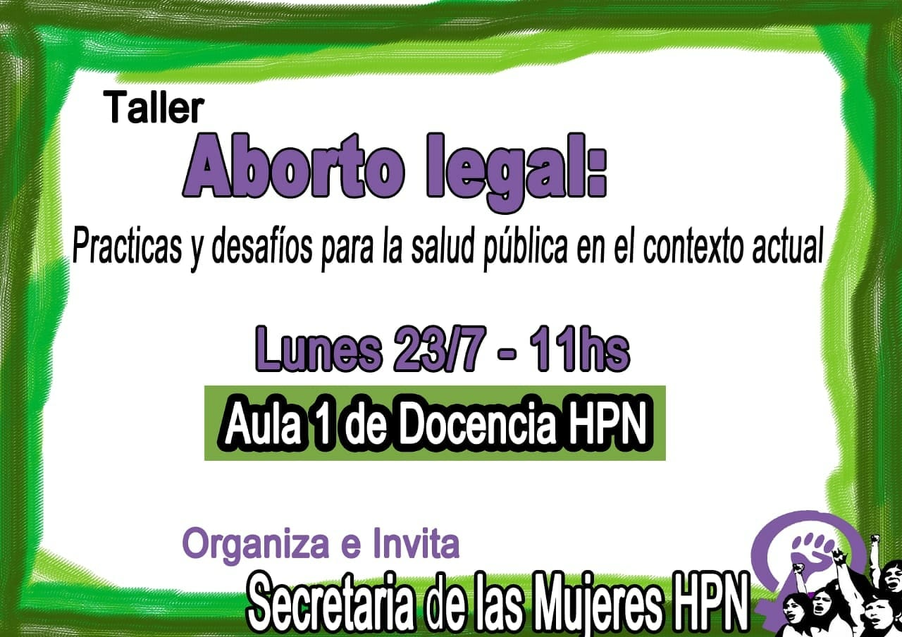 Derecho al Aborto: realizarán taller destinado a trabajadores de salud en el Hospital Castro Rendón