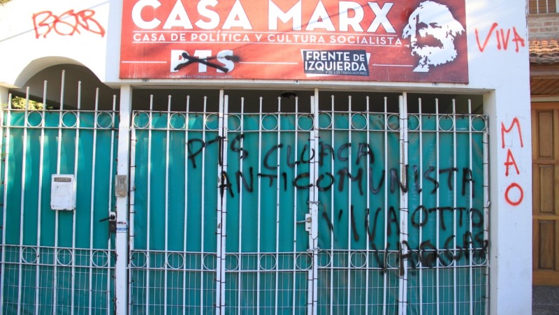 Repudiable: partidarios de Rioseco escrachan local del PTS - Frente de Izquierda 