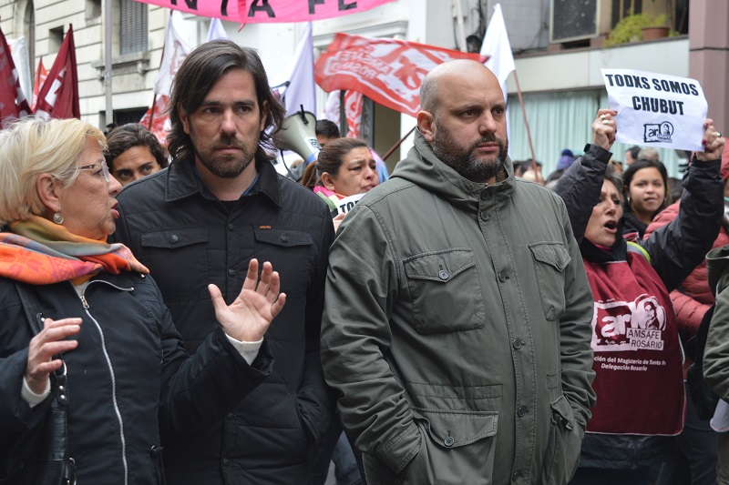 Nicolás Del Caño estuvo en Rosario: marchó con Amsafe y se reunió con trabajadores