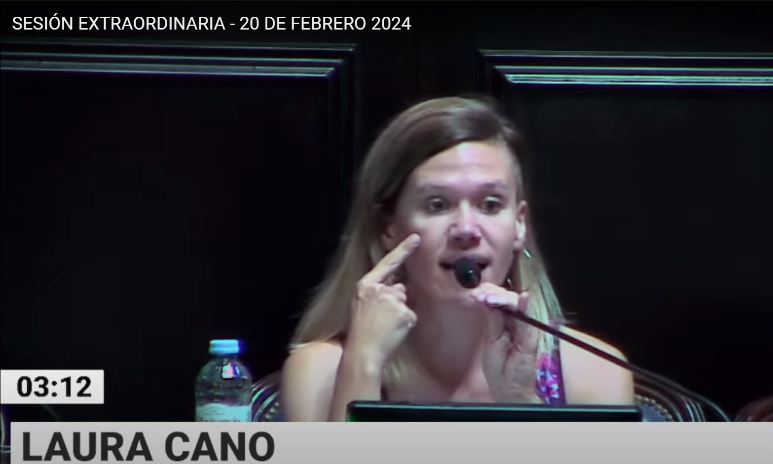 Cruce entre la diputada Laura Cano del PTS - Frente de Izquierda con la diputada Retamoso del PRO, por la represión durante el tratamiento de la Ley Ómnibus
