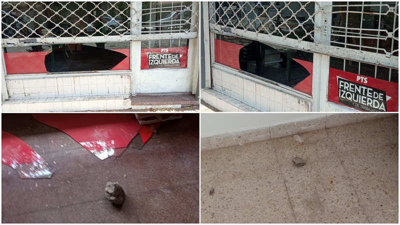 A días de su inauguración, vandalizan el local del PTS-Frente de Izquierda en Mar del Plata