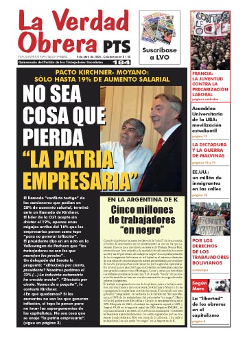 La Verdad Obrera Nro. 184