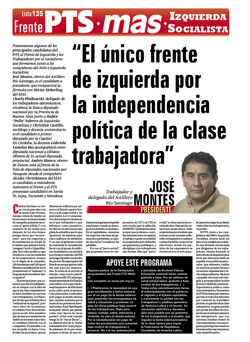 Frente de Izquierda y de los Trabajadores por el Socialismo (Lista 135)