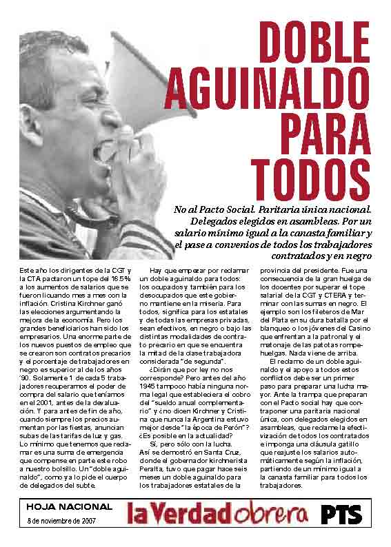 Abajo el techo salarial del "Pacto Social"