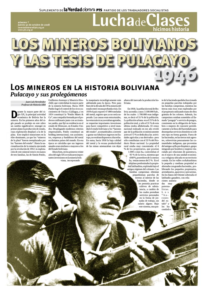 Tesis Central de la Federación Sindical de Trabajadores Mineros de Bolivia (Fragmentos) 
