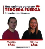 Martin Sáez y Gloria Sáez presentan la lista del FIT Unidad en Trelew