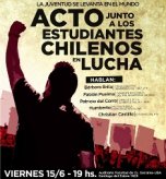 Acto junto a los estudiantes chilenos en lucha