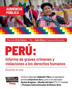 Diputados de izquierda presentan informe sobre violaciones a los derechos humanos en Perú