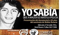 Walter Bulacio | CORREPI y TVPTS presentan el documental "Yo sabía..."