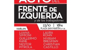 El Frente de Izquierda cierra su campaña con un acto callejero en La Plata