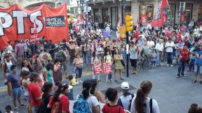 El PTS en el Frente de Izquierda repudió la represión de Macri y los gobernadores con corte de calle