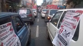 Piquete móvil en Córdoba en apoyo a los trabajadores de Lear