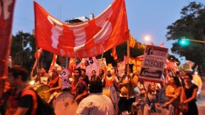 Paraná: el PTS se movilizó por la absolución de los Petroleros y el triunfo de la lucha Docente